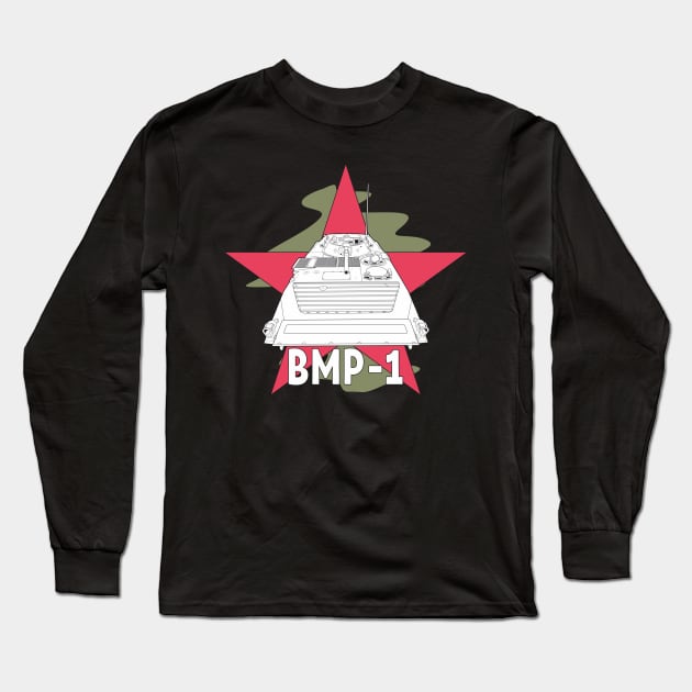 BMP-1 Soviet tracked infantry fighting vehicle Long Sleeve T-Shirt by FAawRay